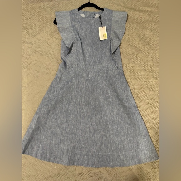 Elegant Blue Midi Dress - Picture 4 of 9